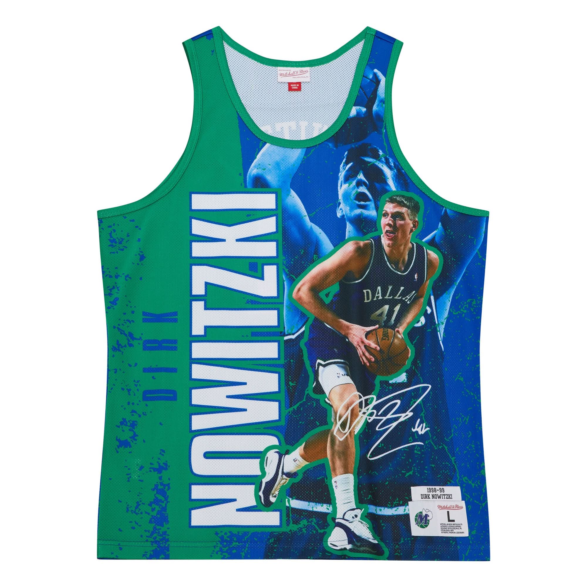 DALLAS MAVERICKS MITCHELL & NESS HARDWOOD CLASSIC DIRK NOWITZKI