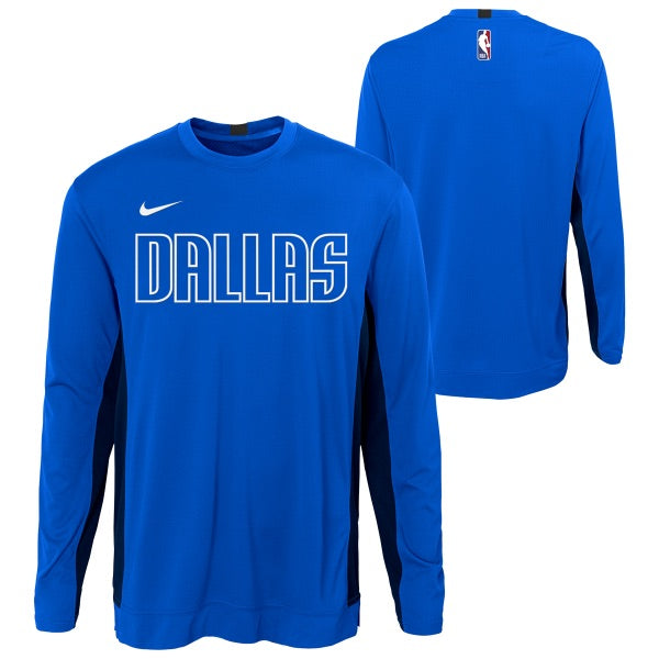 DALLAS MAVERICKS NIKE ON COURT YOUTH LONG SLEEVE SHOOTER Mavs Shop