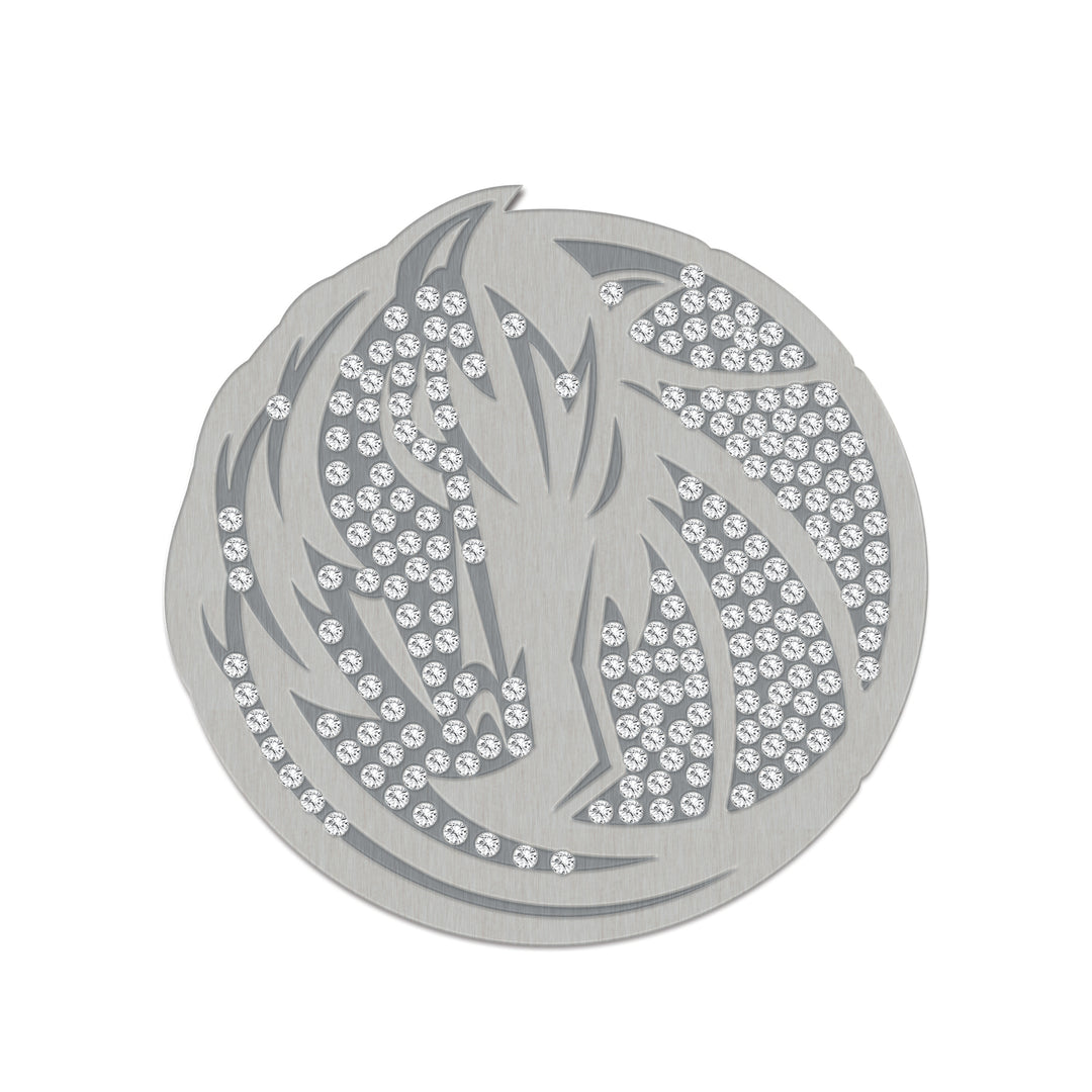 DALLAS MAVERICKS SILVER HORSEHEAD BLING PIN