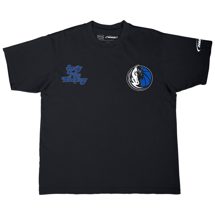 DALLAS MAVERICKS BRAND SEEN BLACK HOOPING SHORT SLEEVE TEE
