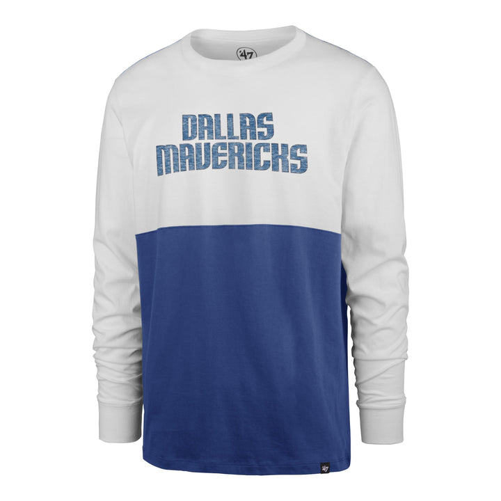 DALLAS MAVERICKS 47 BRAND ROYAL BLUE MAVS LONG-SLEEVE TEE