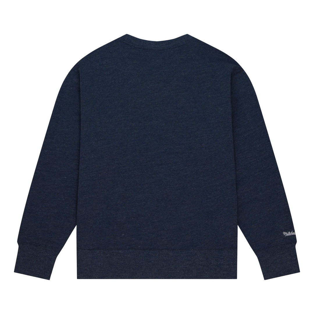 DALLAS MAVERICKS MITCHELL & NESS NAVY BLUE CREWNECK SWEATSHIRT