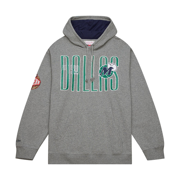 DALLAS MAVERICKS MITCHELL & NESS GREY M-HAT HOODIE