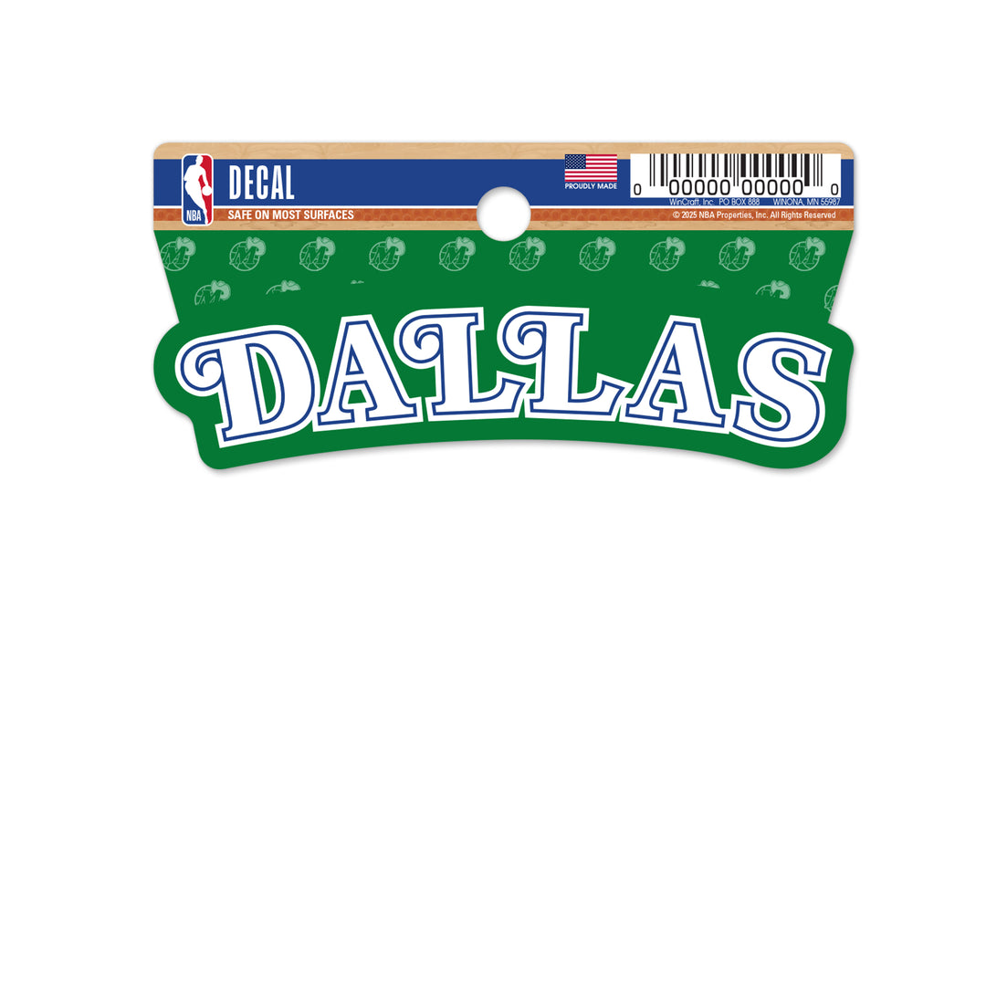 DALLAS MAVERICKS WINCRAFT HARDWOOD CLASSIC RETRO DALLAS STICKER