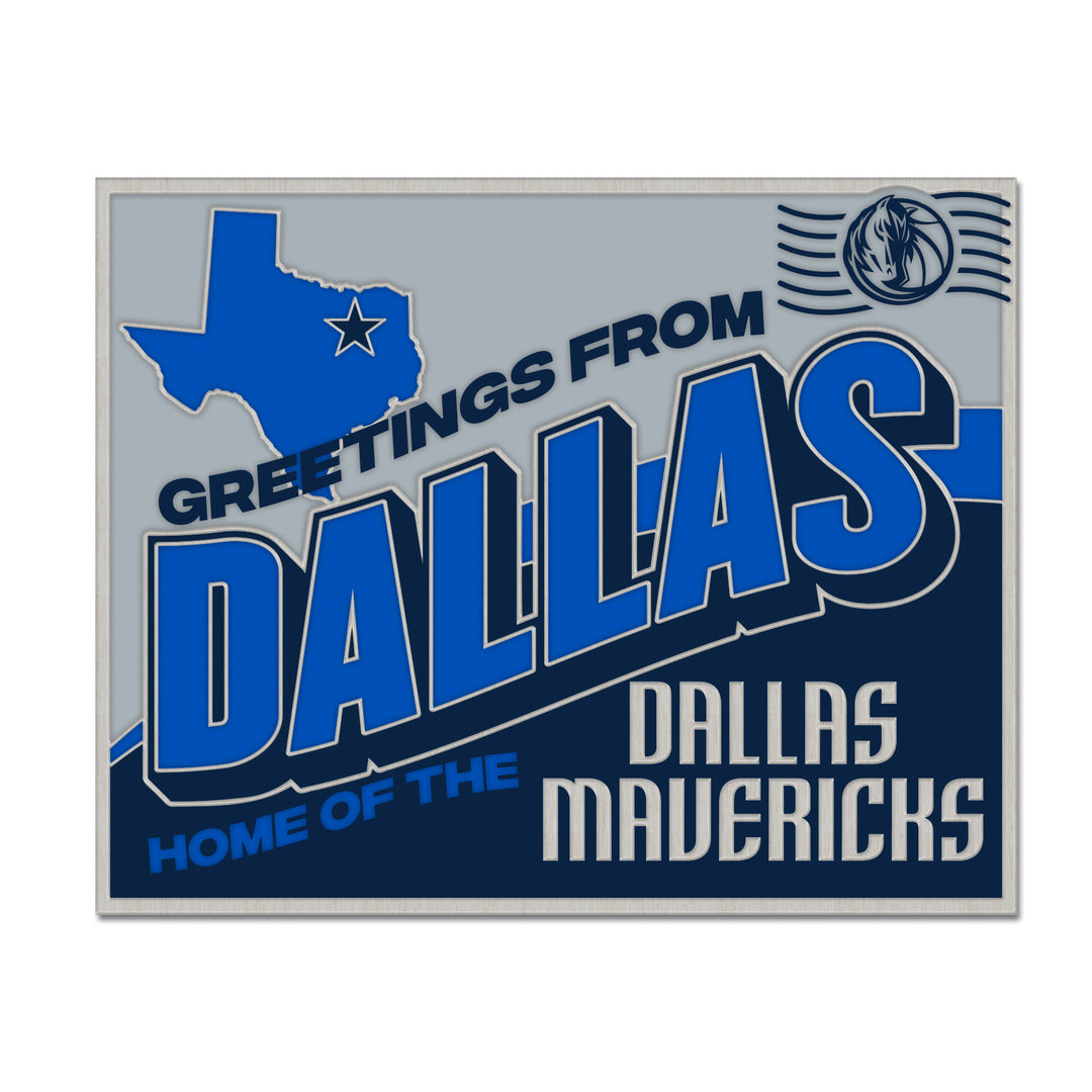 DALLAS MAVERICKS WINCRAFT WELCOME POSTCARD LAPEL PIN