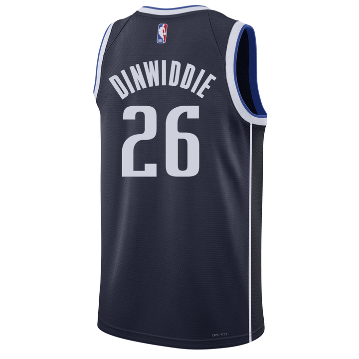 DALLAS MAVERICKS SPENCER DINWIDDIE JORDAN STATEMENT SWINGMAN JERSEY