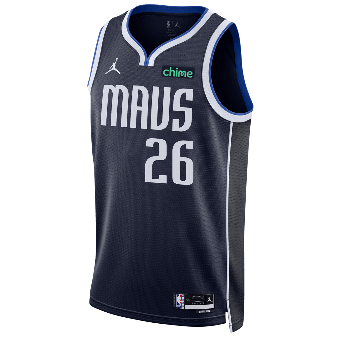 DALLAS MAVERICKS SPENCER DINWIDDIE JORDAN STATEMENT SWINGMAN JERSEY