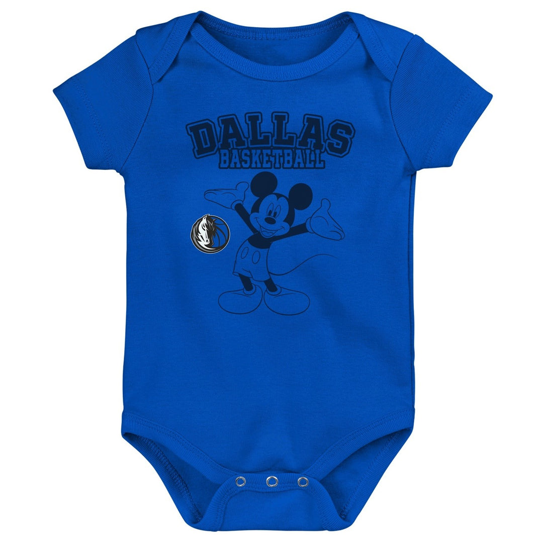 DALLAS MAVERICKS NIKE OUTERSTUFF INFANT 3-PIECE DISNEY THEMED ONESIES