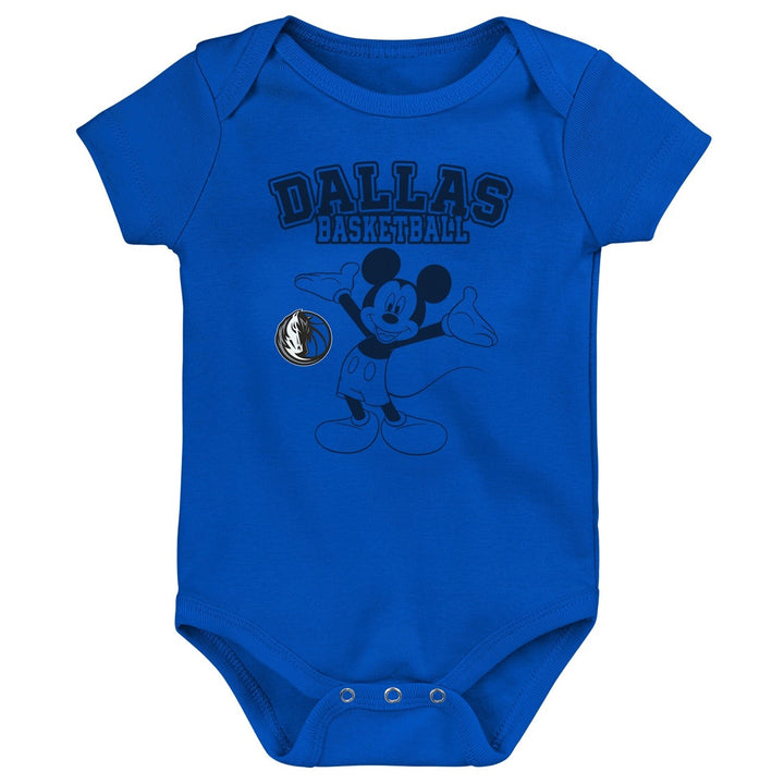 DALLAS MAVERICKS NIKE OUTERSTUFF INFANT 3-PIECE DISNEY THEMED ONESIES