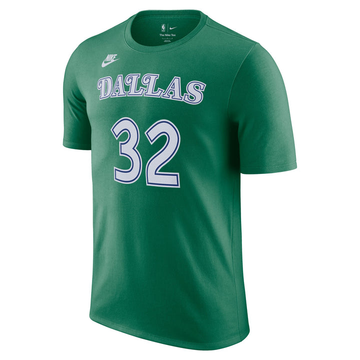 DALLAS MAVERICKS NIKE 45TH ANNIVERSARY HARDWOOD CLASSIC FLAGG NAME & NUMBER TEE