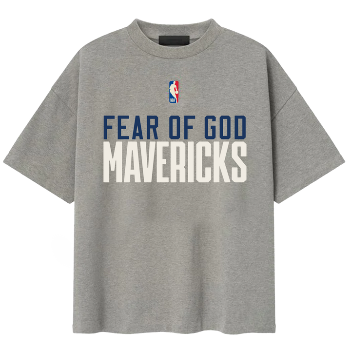 DALLAS MAVERICKS FEAR OF GOD DARK HEATHER ESSENTIALS SHORT SLEEVE TEE