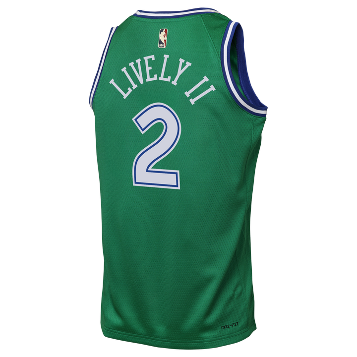 DALLAS MAVERICKS NIKE OUTERSTUFF HARDWOOD CLASSIC YOUTH DERECK LIVELY SWINGMAN JERSEY