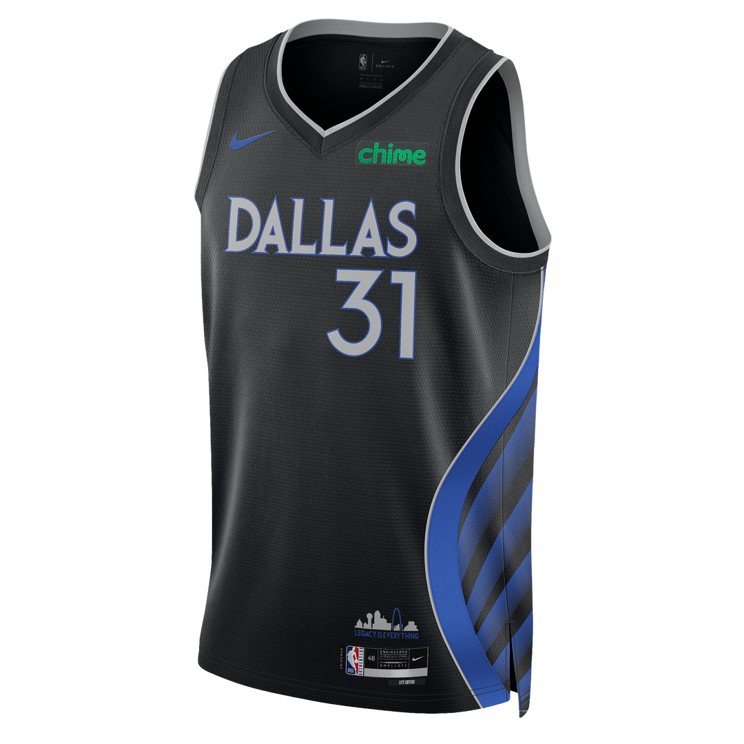 dallas mavericks gear NIKE Adult 2025-26 CITY Edition Dallas Mavericks KLAY Thompson #31 Swingman Jersey, Men's, Small, Black