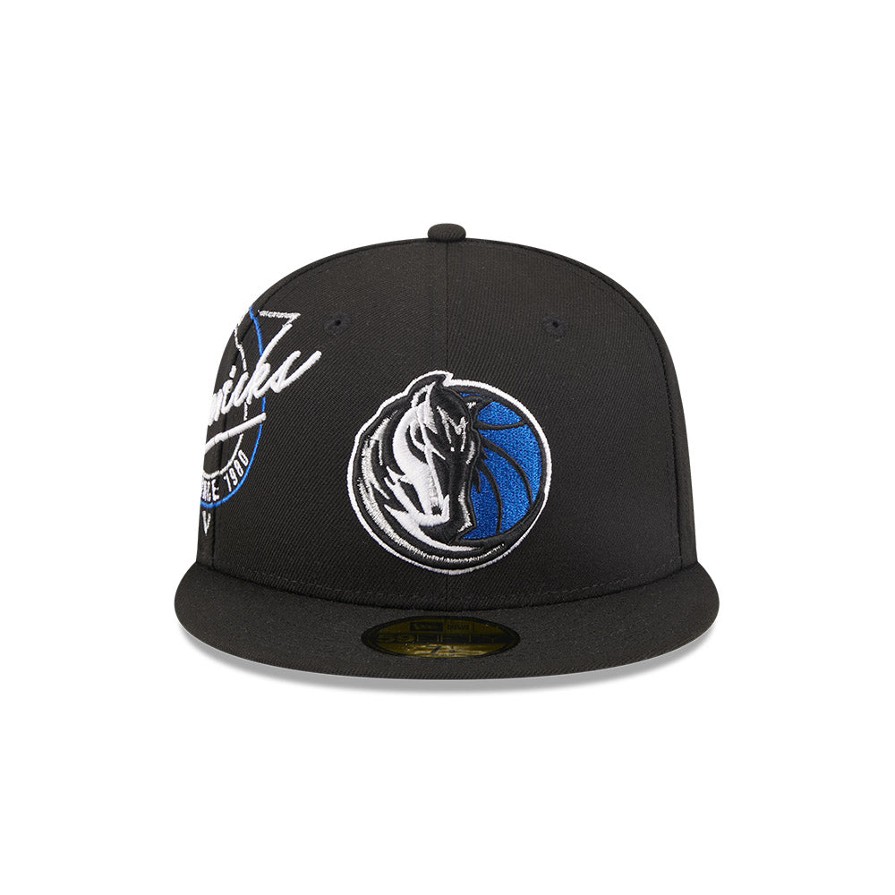 DALLAS MAVERICKS NEW ERA BLACK SIGNATURE FITTED CAP