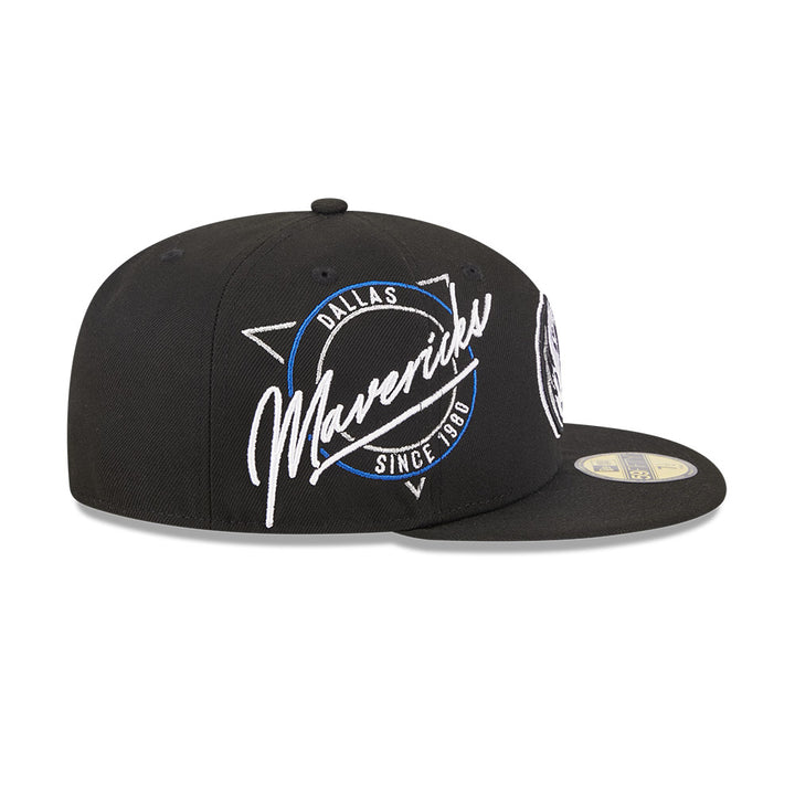 DALLAS MAVERICKS NEW ERA BLACK SIGNATURE FITTED CAP