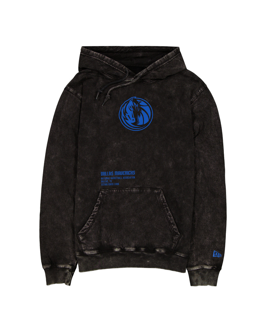 DALLAS MAVERICKS NEW ERA BLACK MINERAL WASHED HOODIE