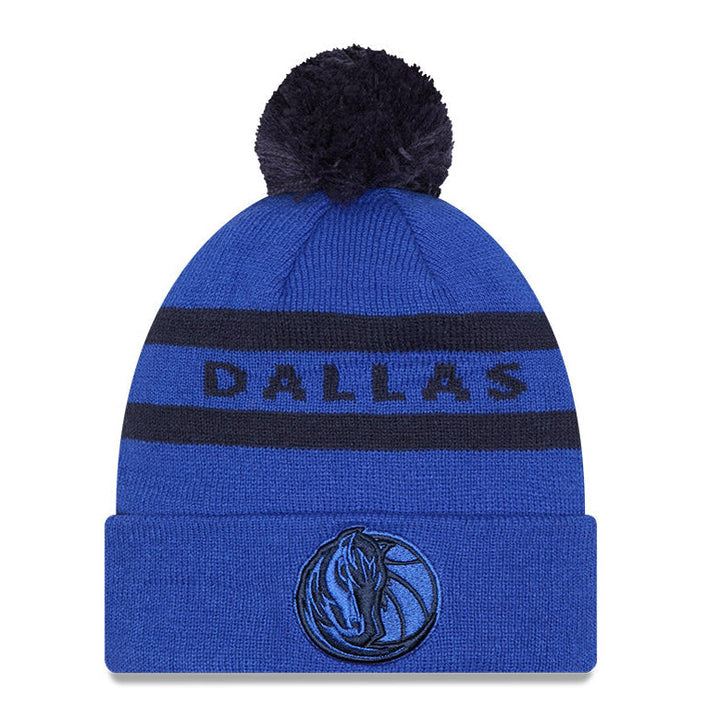 DALLAS MAVERICKS NEW ERA ROYAL STRIPED POM CAP