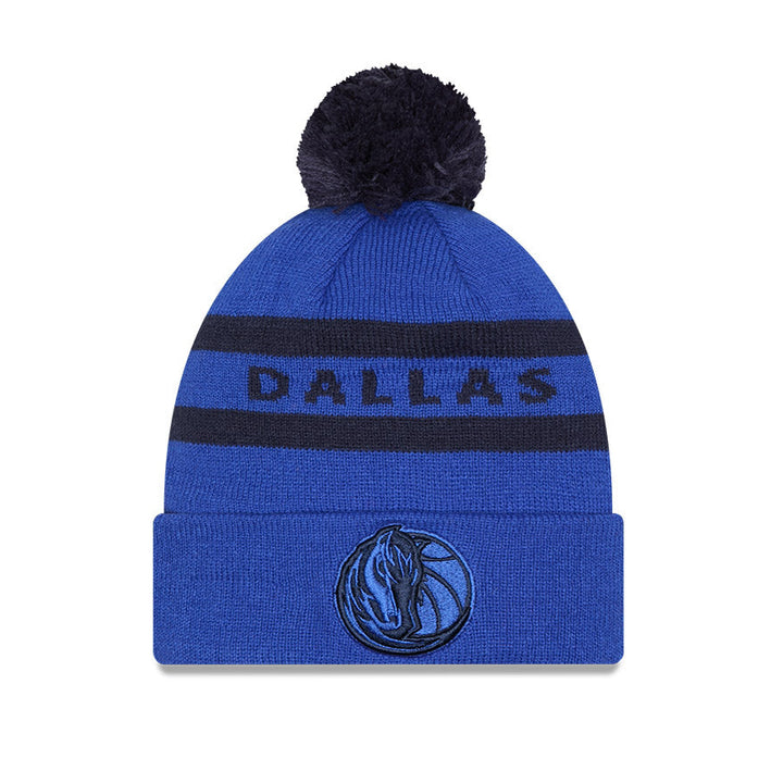DALLAS MAVERICKS NEW ERA YOUTH HORSEHEAD ROYAL POM KNIT CAP