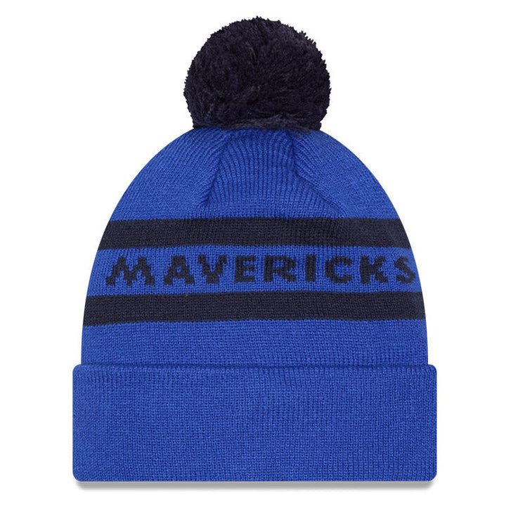 DALLAS MAVERICKS NEW ERA ROYAL STRIPED POM CAP