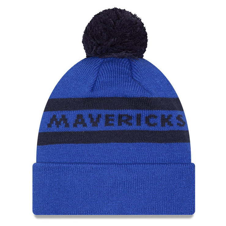DALLAS MAVERICKS NEW ERA ROYAL STRIPED POM CAP