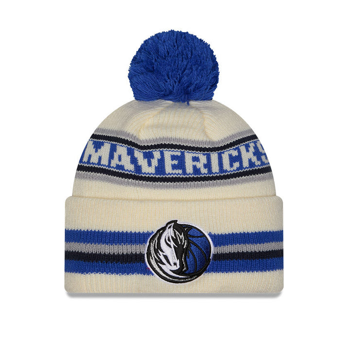 DALLAS MAVERICKS NEW ERA YOUTH STRIPED POM KNIT CAP