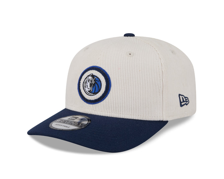 DALLAS MAVERICKS NEW ERA TWO TONED CREAM AND ROYAL SNAPBACK CAP