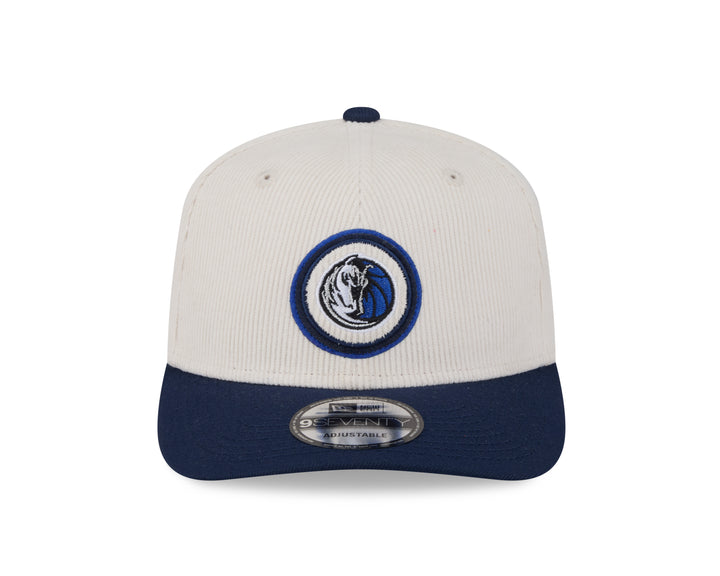 DALLAS MAVERICKS NEW ERA TWO TONED CREAM AND ROYAL SNAPBACK CAP