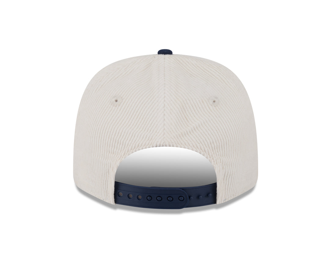 DALLAS MAVERICKS NEW ERA TWO TONED CREAM AND ROYAL SNAPBACK CAP