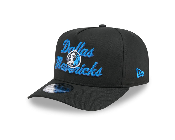 DALLAS MAVERICKS NEW ERA CHAIN STICH BLACK SNAPBACK CAP
