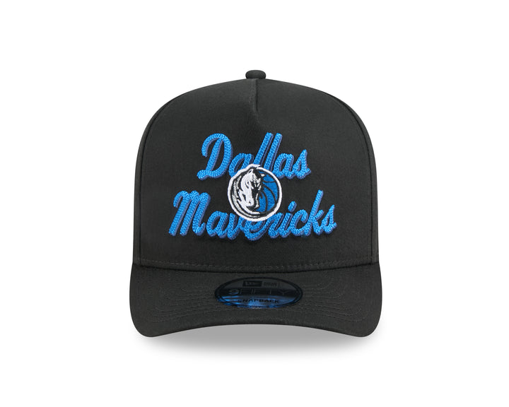 DALLAS MAVERICKS NEW ERA CHAIN STICH BLACK SNAPBACK CAP