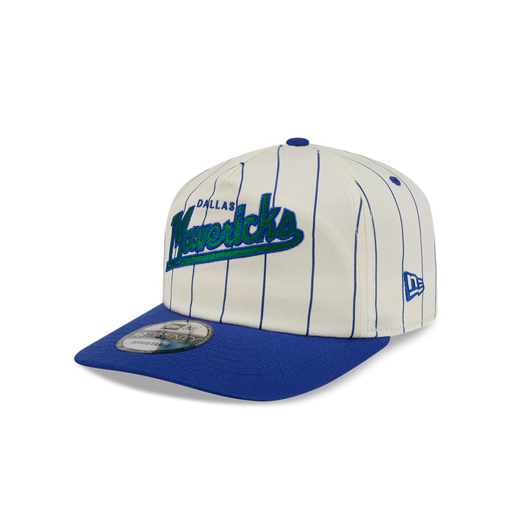 Dallas Mavericks New Era Cream Pinstripe Snapback Cap