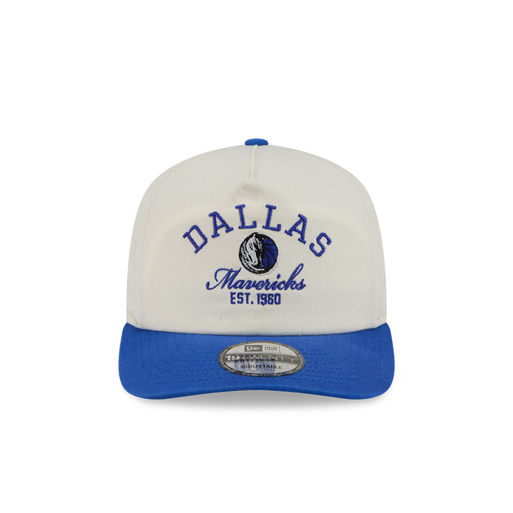 Dallas Mavericks New Era Cream Wordmark Snapback Cap