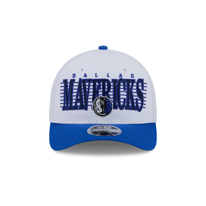 Dallas Mavericks New Era White Retro Wordmark Snapback Cap