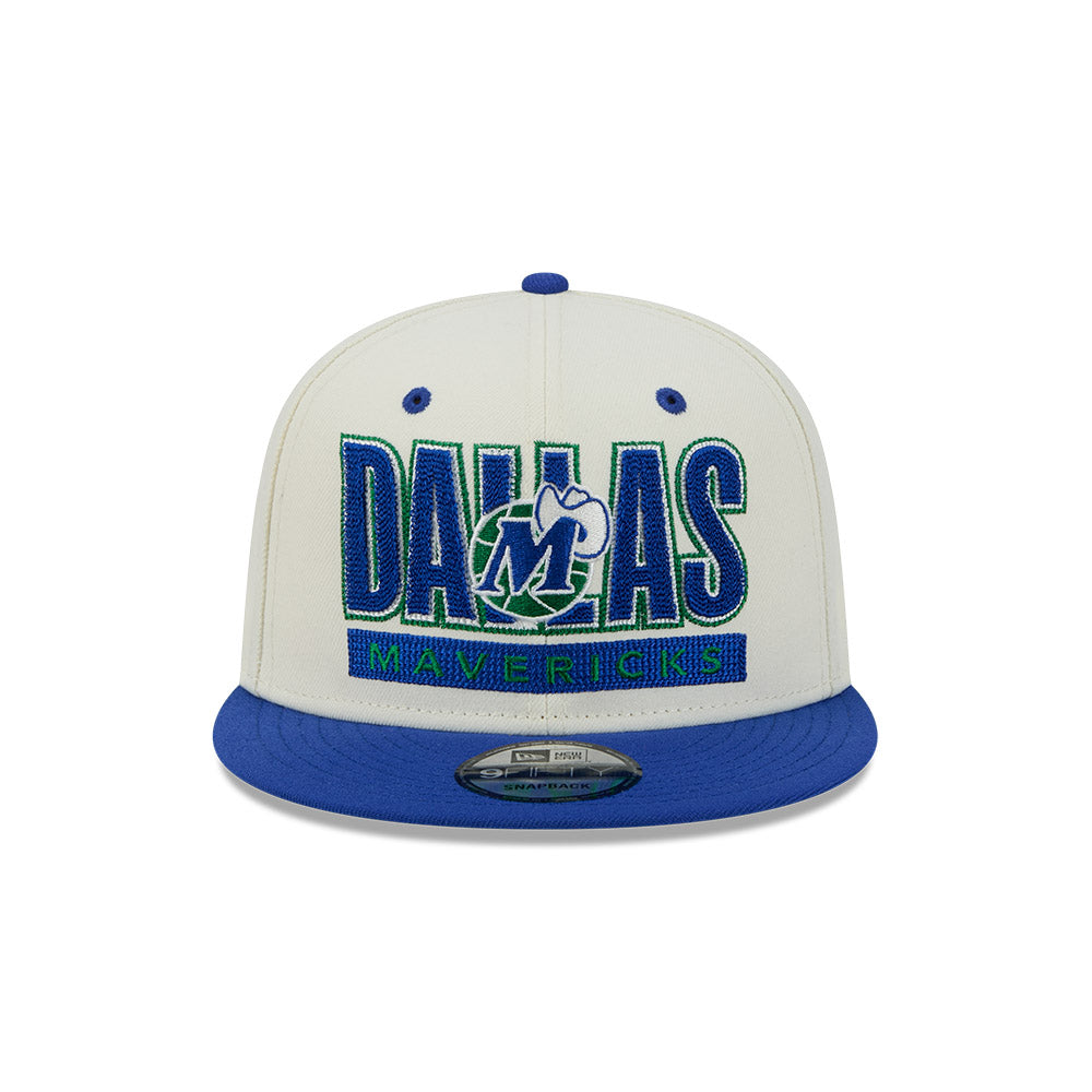 Dallas Mavericks New Era Cream Hardwood Classic Snapback Cap