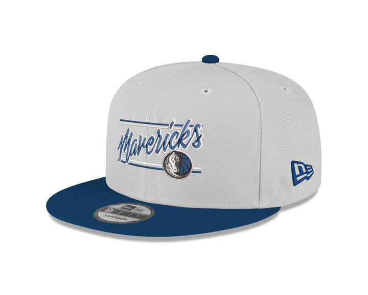 DALLAS MAVERICKS NEW ERA TWO TONED GREY AND NAVY 950 SNAPBACK CAP