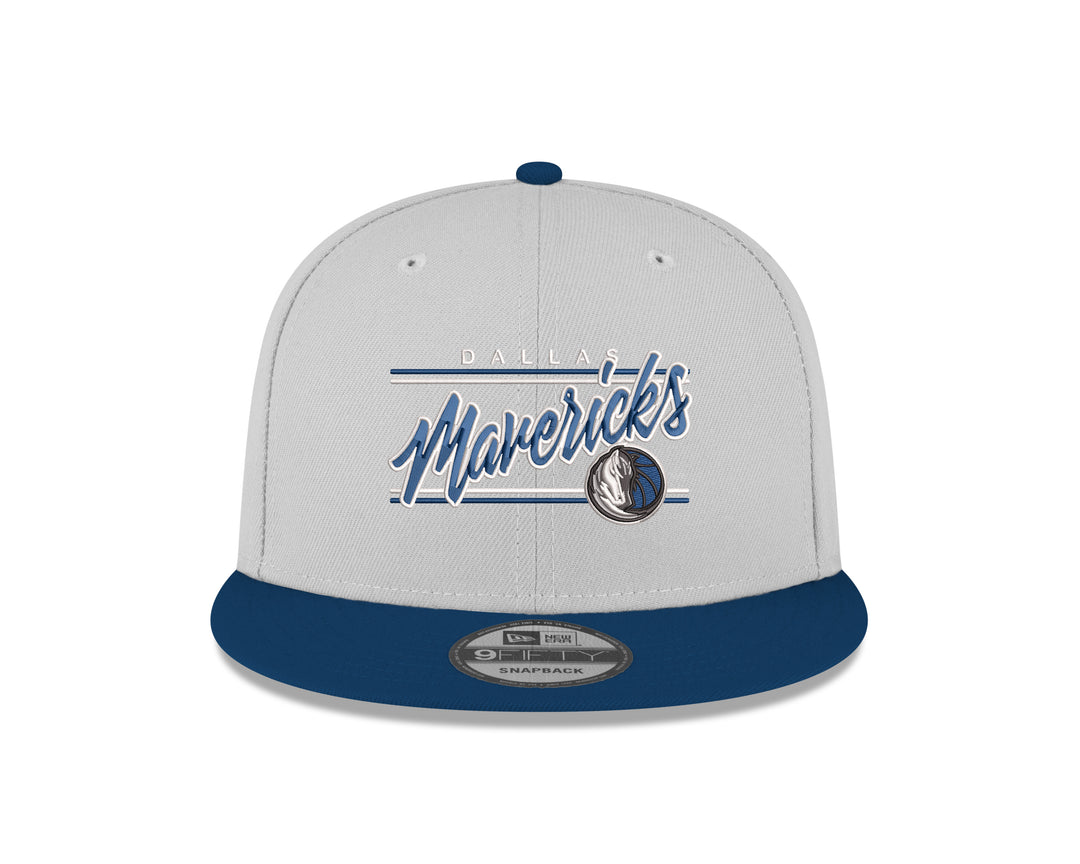 DALLAS MAVERICKS NEW ERA TWO TONED GREY AND NAVY 950 SNAPBACK CAP