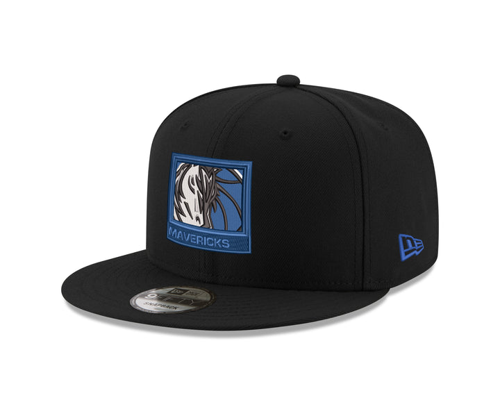 DALLAS MAVERICKS NEW ERA BLACK FRAMED HORSEHEAD 950 ADJUSTABLE CAP