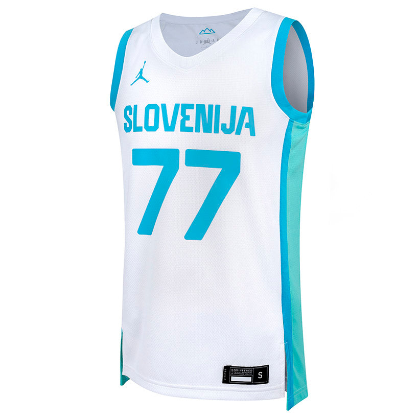 DALLAS MAVERICKS JORDAN BRAND WHITE SLOVENIJA SWINGMAN JERSEY