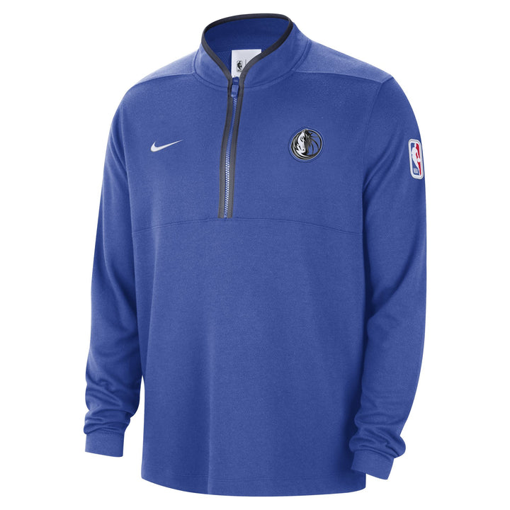 DALLAS MAVERICKS NIKE ROYAL BLUE HALF-ZIP LONG-SLEEVE TOP