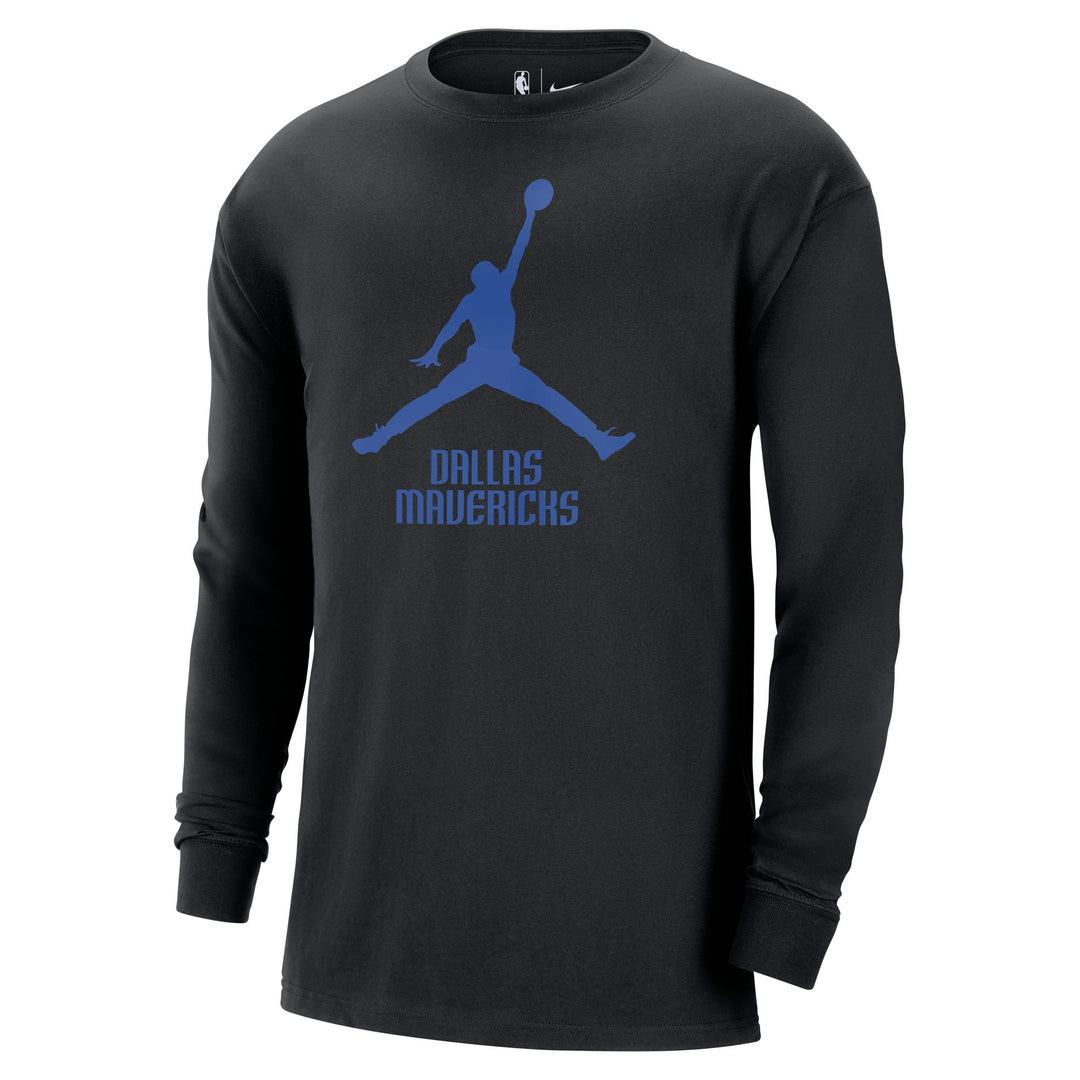 DALLAS MAVERICKS NIKE BLACK LONG SLEEVE JORDAN TEE