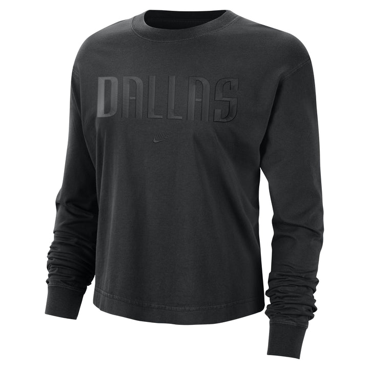 DALLAS MAVERICKS NIKE WOMEN'S BLACK DALLAS LONG SLEEVE TEE