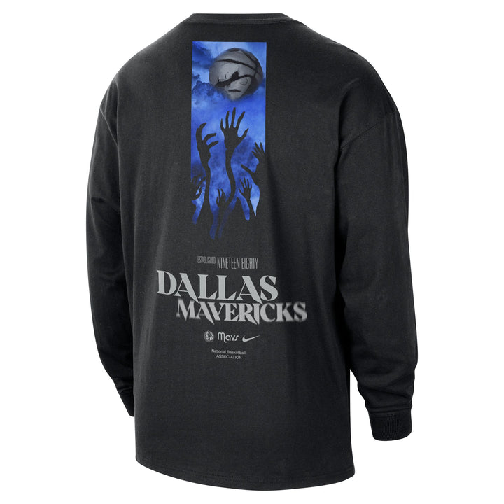 DALLAS MAVERICKS NIKE BLACK LONG SLEEVE TEE