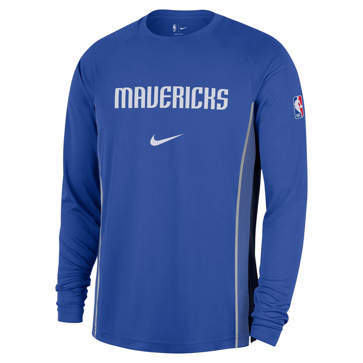 DALLAS MAVERICKS NIKE DRI-FIT ROYAL LONG SLEEVE TEE