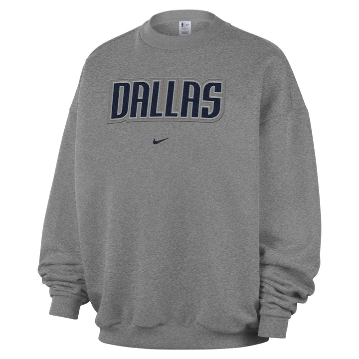 Dallas Mavericks Nike Dark Heather Grey Dallas Crewneck