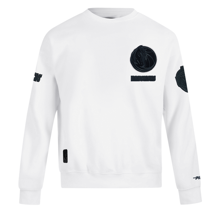 DALLAS MAVERICKS PRO STANDARD WHITE CURSIVE WORDMARK LONG SLEEVE TOP