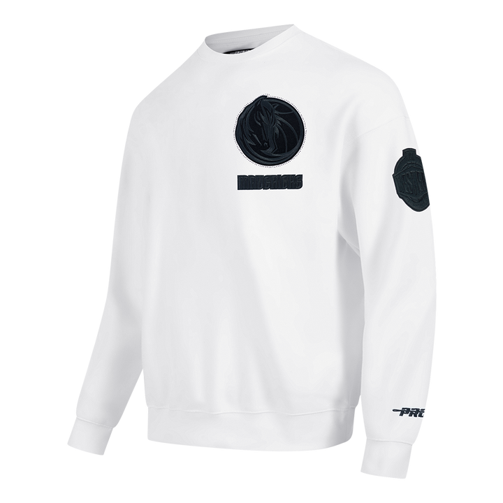 DALLAS MAVERICKS PRO STANDARD WHITE CURSIVE WORDMARK LONG SLEEVE TOP
