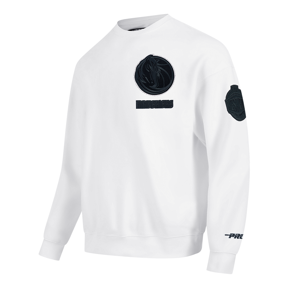 DALLAS MAVERICKS PRO STANDARD WHITE CURSIVE WORDMARK LONG SLEEVE TOP