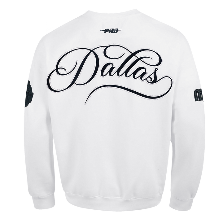 DALLAS MAVERICKS PRO STANDARD WHITE CURSIVE WORDMARK LONG SLEEVE TOP