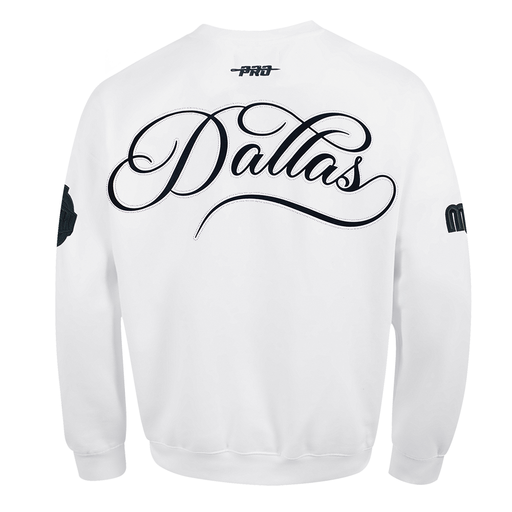 DALLAS MAVERICKS PRO STANDARD WHITE CURSIVE WORDMARK LONG SLEEVE TOP