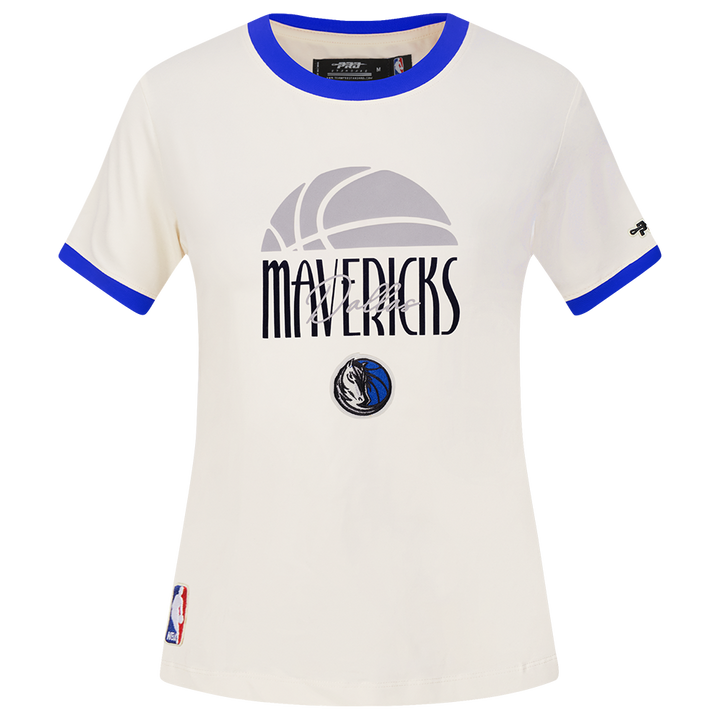 Dallas Mavericks Pro Standard Women's Eggshell Ringer Tee